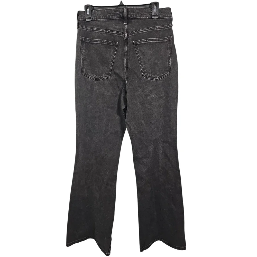 Universal Thread Flare Jeans High Rise Washed Black Boho Women 10/R